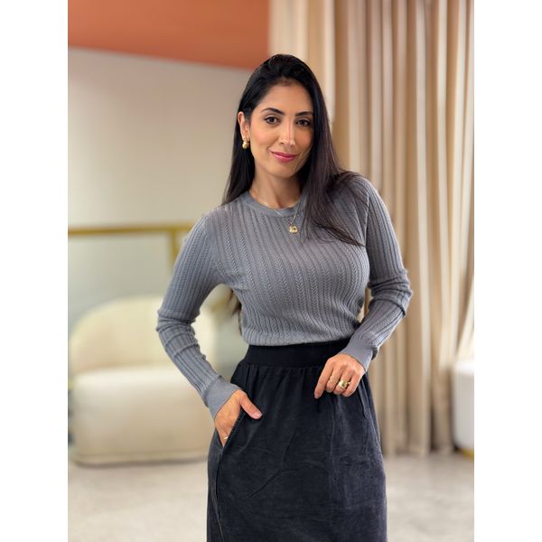 Tricot Susi Cinza