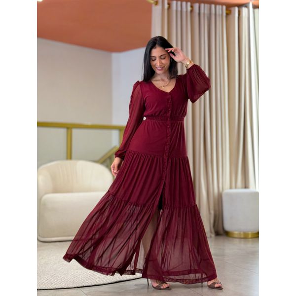 Vestido Valencia Vinho