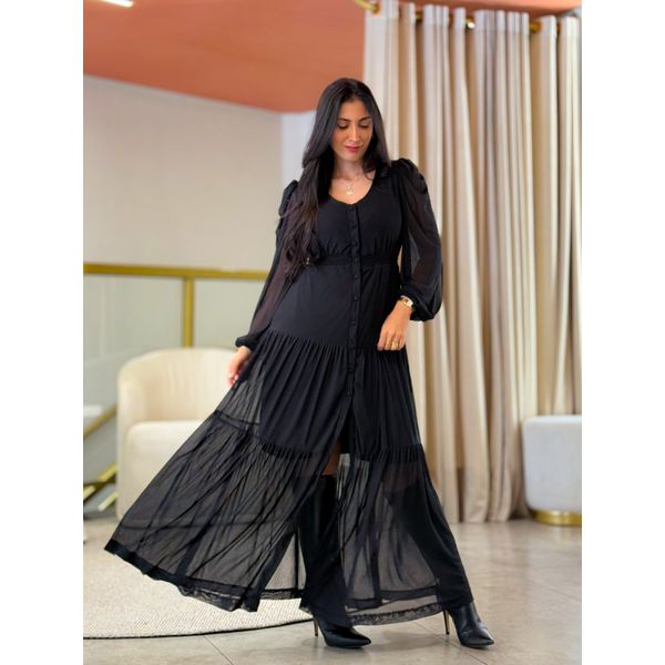Vestido Valencia Preto