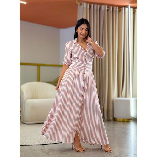 Vestido Mila Rose E Branco 