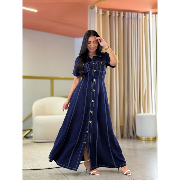 Vestido Tamara Azul Marinho