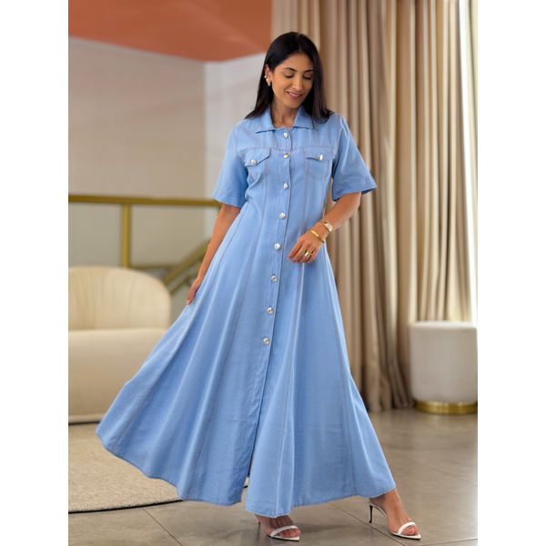 Vestido Maite Azul Bebe
