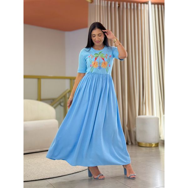 Vestido Kiara Azul Bebe