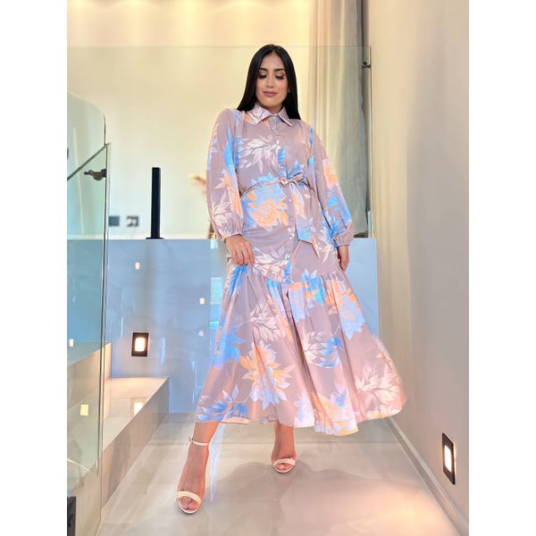 Vestido shop nude floral