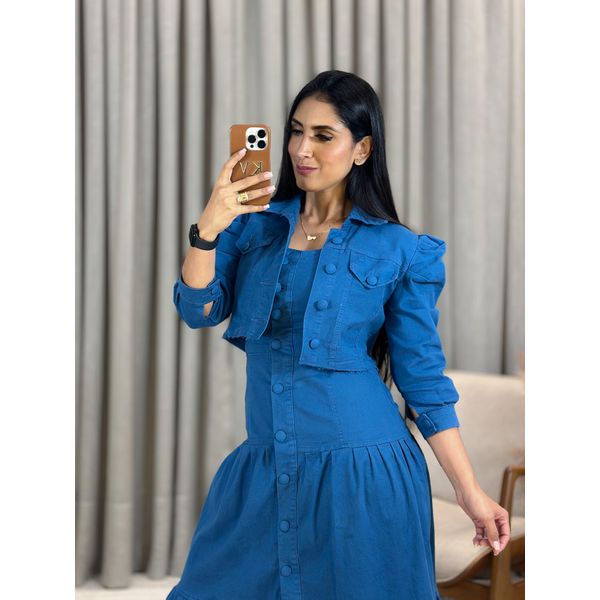 Jaqueta Nathy Jeans Azul Petróleo
