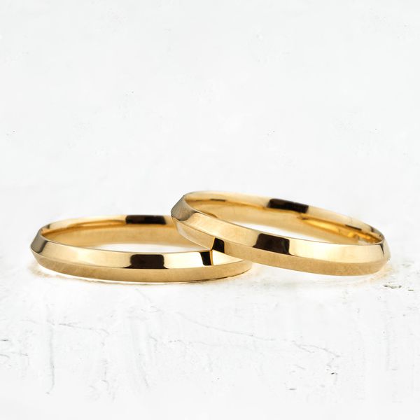 Aliança de Casamento em Ouro 3mm Ícaros - Par 