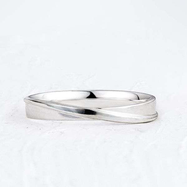 Aliança de Namoro em Prata esterlina 925 3mm Curvas - Unidade