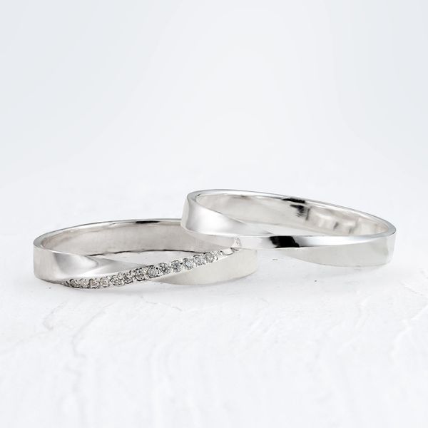 Aliança De Namoro Prata Esterlina 925 3mm Infinity Cravejada - Par