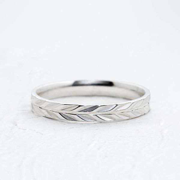 Aliança de Namoro em Prata esterlina 925 3mm Frisos Gregos Olimpo - Unidade