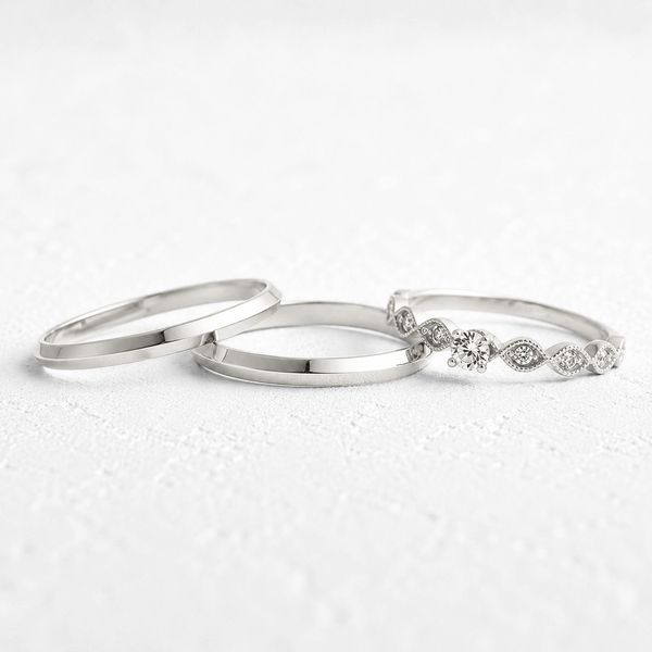 Aliança de Namoro em Prata esterlina 925 2mm Ícaros e Solitário Isis - Conjunto - Rosê & Co.