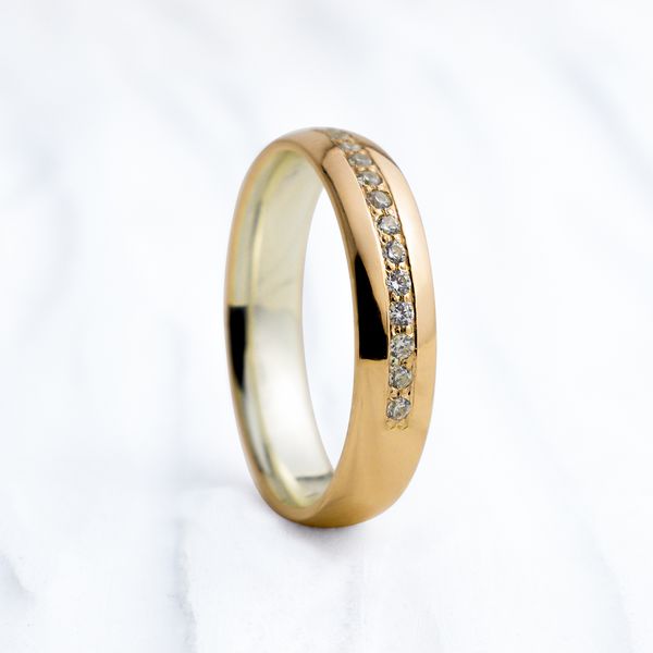 Aliança de Noivado Casamento Revestido em Ouro 4mm Afrodite - Unidade