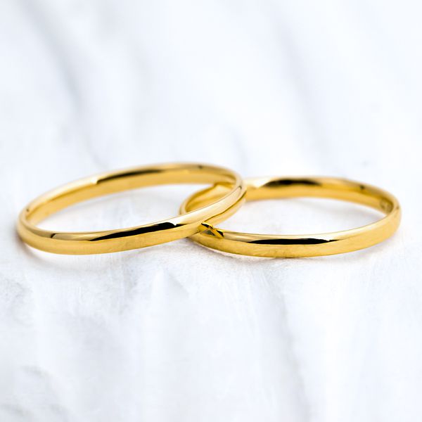 Aliança de Casamento em Ouro 2mm Abaulada Classic - Par
