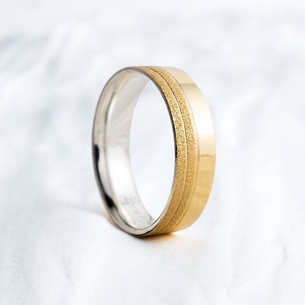 Aliança de Noivado Casamento Revestida em Ouro 6mm Aurora - Unidade