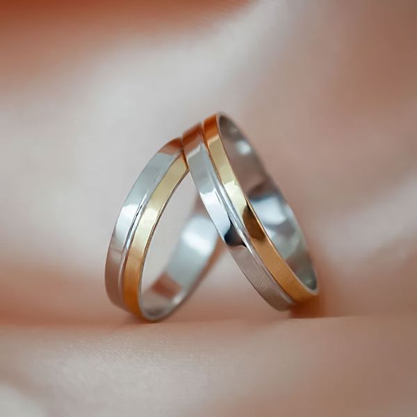 Aliança de Casamento em Ouro 4mm Mister - Par