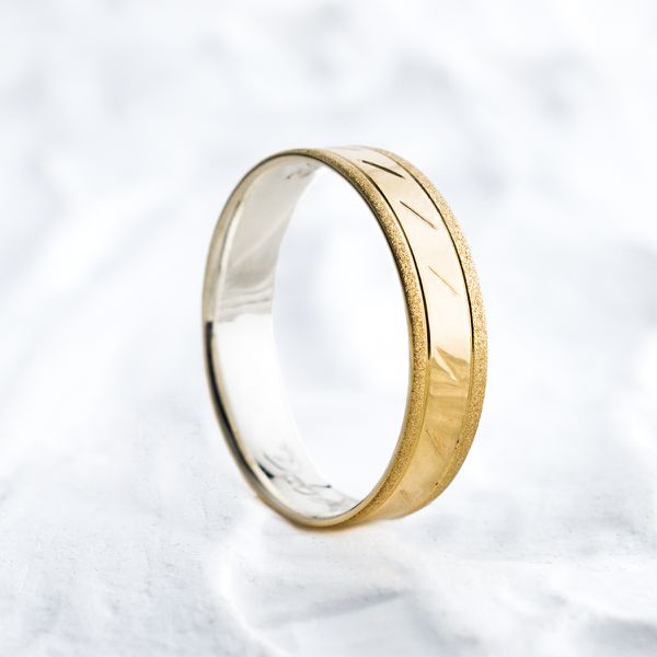 Aliança de Noivado Casamento Revestida em Ouro 5mm Toronto - Unidade