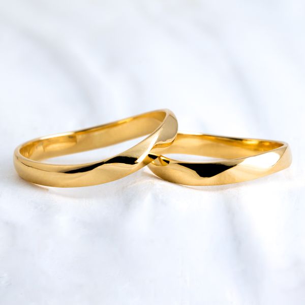 Aliança de Casamento em Ouro 3mm Corpo Armonia - Coleção Alma, corpo e mente - Par 
