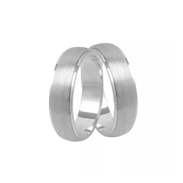 Par De Aliança Prata 925 Bride Com 5mm Anatômica