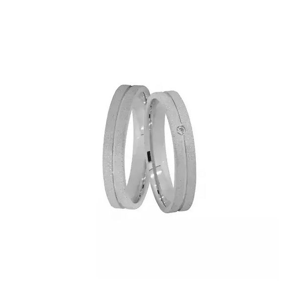 Par De Aliança Prata 925 Diamantada 3,5mm Com Zircônia