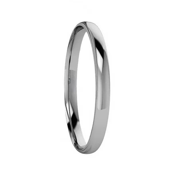 Aliança Individual Prata 925 Tradicional Com 2,0mm