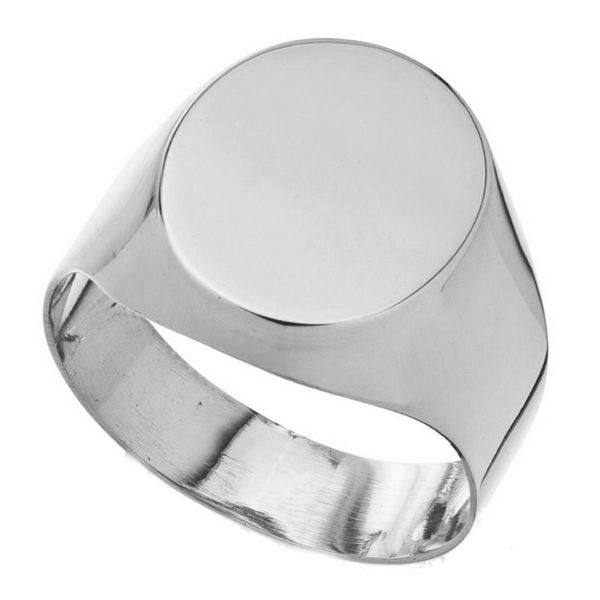 Anel De Prata 925 Oval