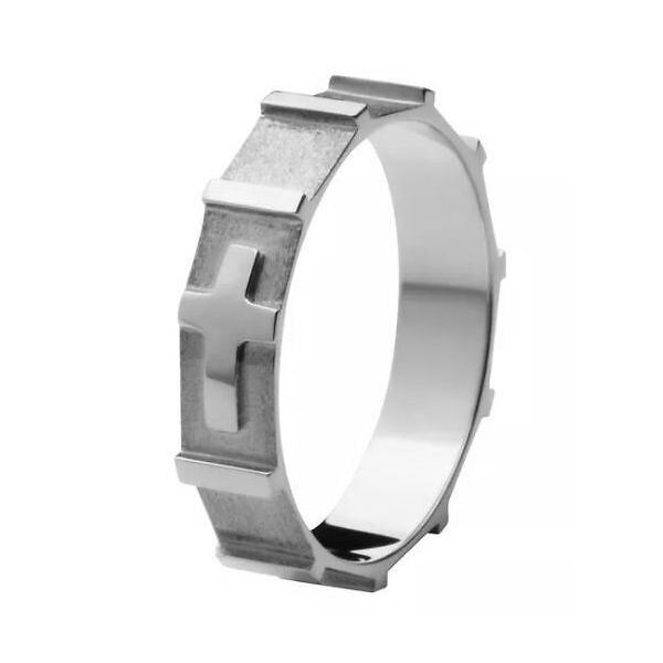 Anel De Prata 925 Terço Com 4mm