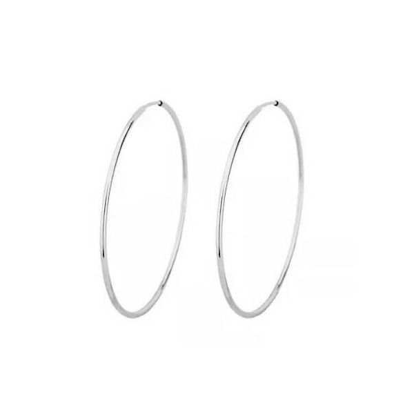 Brinco De Prata 925 Argola 33mm