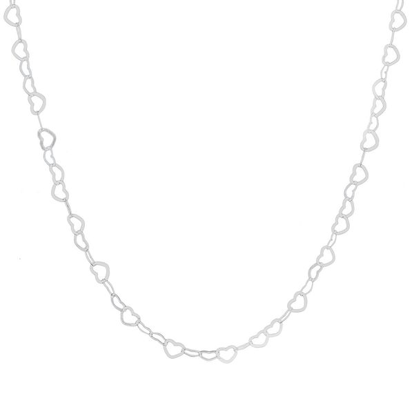 Corrente De Prata 925 Coração 40cm 