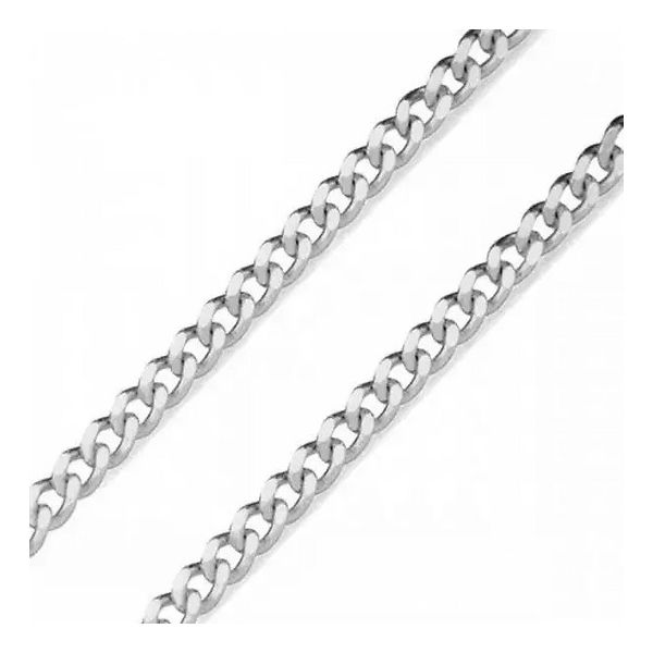 Corrente De Prata 925 Groumet De 5,3mm Com 60cm