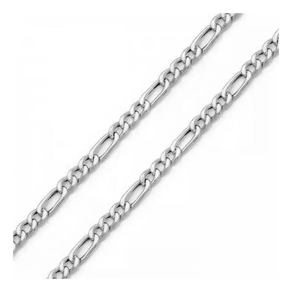 Corrente De Prata 925 Groumet 3x1 Com 45cm