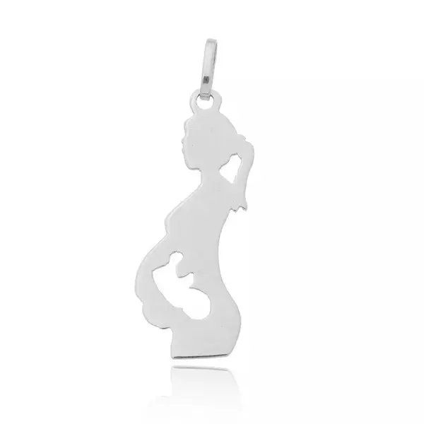 Pingente De Prata 925 Gestante
