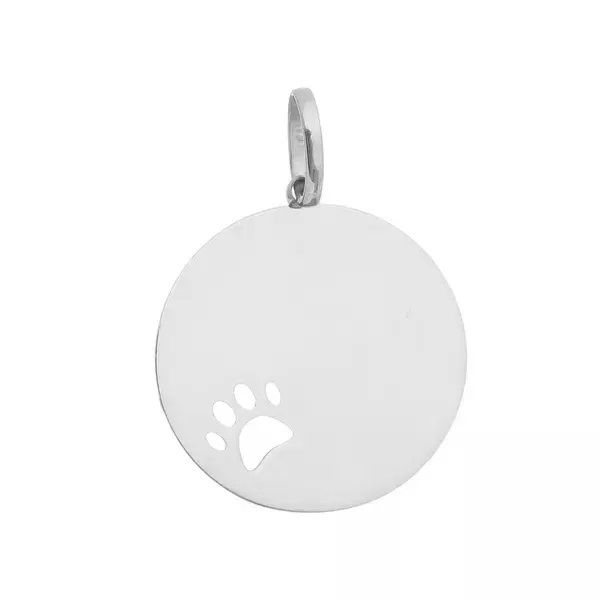 Pingente De Prata 925 Placa com Patinha