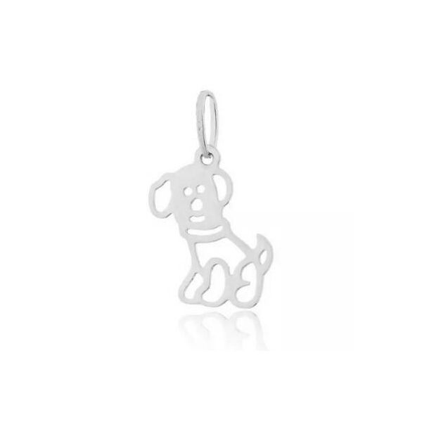 Pingente De Prata 925 Cachorrinho Sentado