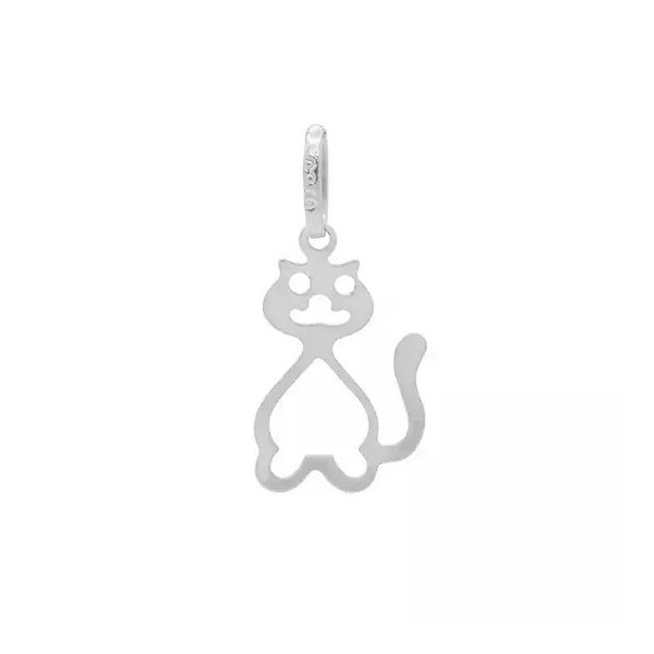 Pingente De Prata 925 Gato