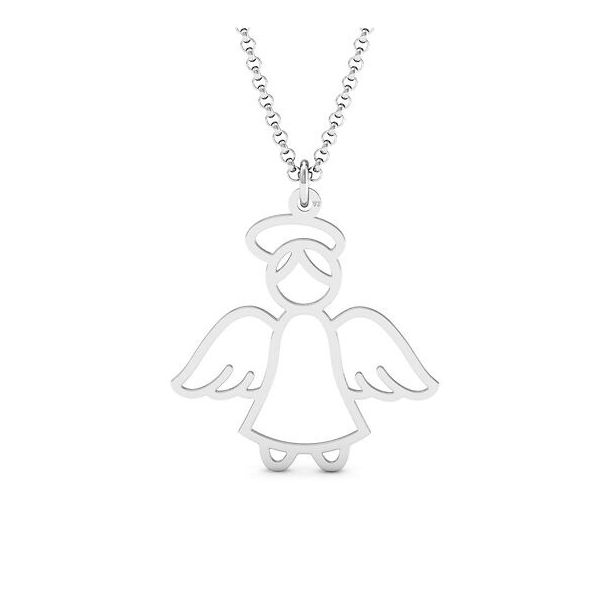Pingente De Prata 925 Anjo Da Guarda