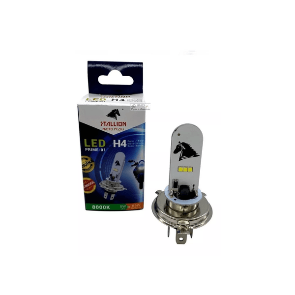 LAMPADA FAROL LED H4 BRANCA TITAN/ FAN/ START/ SPORT/ FAZER/ TWISTER