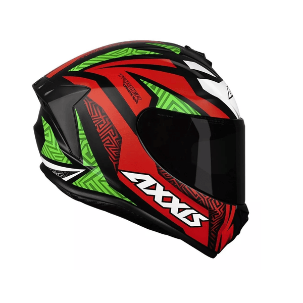 CAPACETE AXXIS DRAKEN TRACER VERM/VERDE FOSCO 