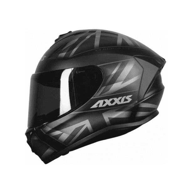 CAPACETE AXXIS DRAKEN UK PRETO/CINZA FOSCO 