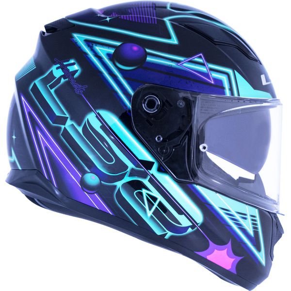 CAPACETE LS2 FF320 STREAM SYNTH VERDE/ROXO