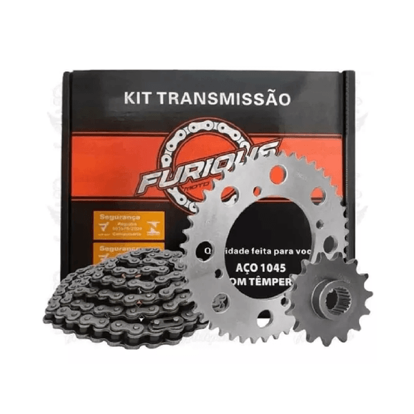 KIT RELAÇÃO (TRANSMISSÃO) CBX TWISTER 250 DE 2002 Á 2008