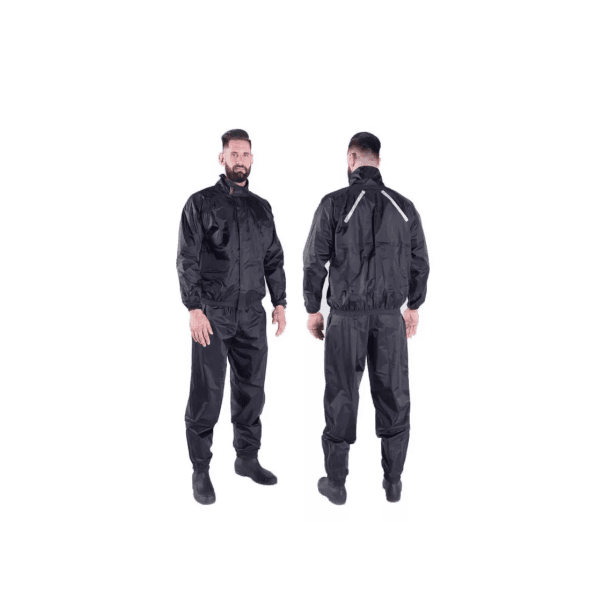 CAPA CHUVA NYLON PRETA COM FORRO