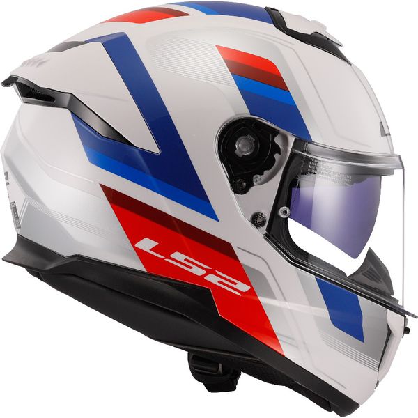 CAPACETE LS2 FF808 STREAM II VINTAGE BRANCO/AZUL/VERMELHO