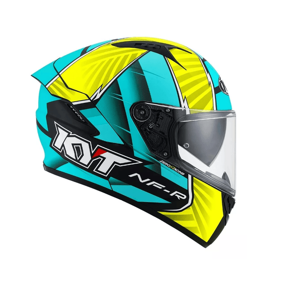 CAPACETE KYT NF-R XAVI FORES 2021 VERDE/AMARELO FOSCO 