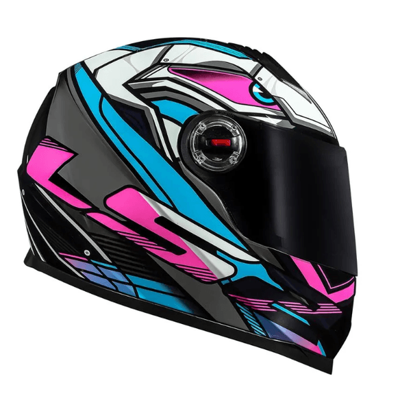 CAPACETE LS2 CLASSIC XDRON CYAN ROSA