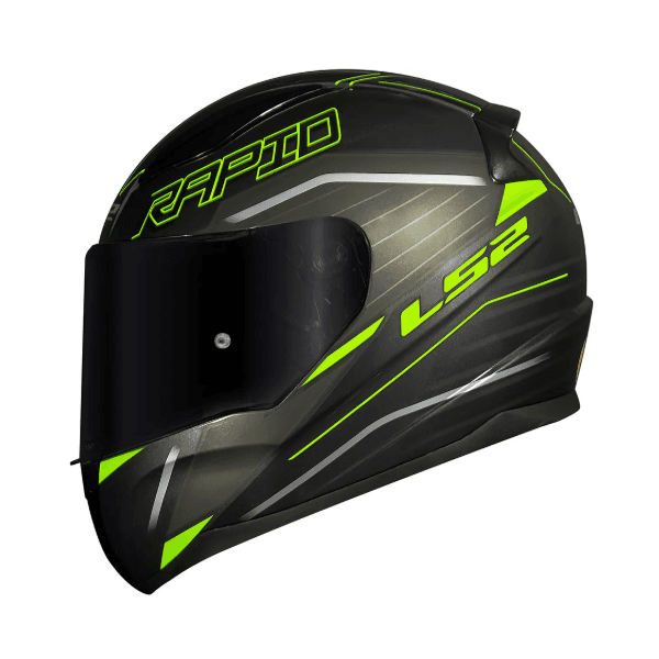 CAP LS2 FF353 ROKKU PRETO AMARELO FOSCO