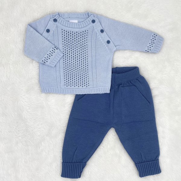 Conjunto em Tricot Nicolas Azul