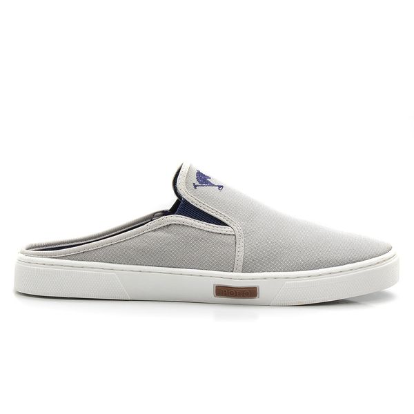 Babuche Slip On Mule Polo Joy Masculino Casual Conforto Cinza