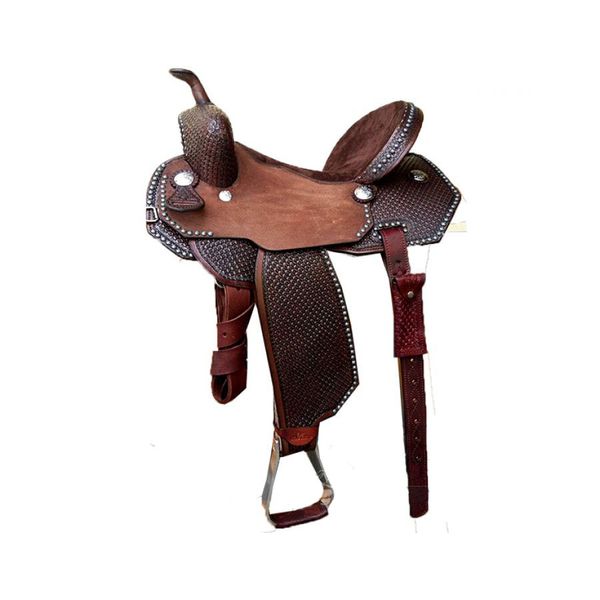 SELA FORMA PROTEC HORSE COURO CHOCOLATE - BORDADO CRAVINHO/ASSENTO CAFE/ABA RECORTADA