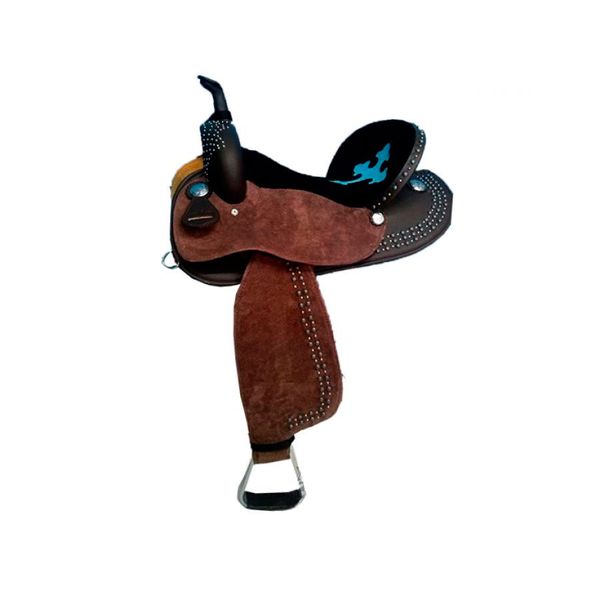 SELA FORMA PROTEC HORSE NEOPRENE CAFE - ASSENTO PRETO CRUCIFIXO/TACHA/CRAVINHO/ABA REDONDA