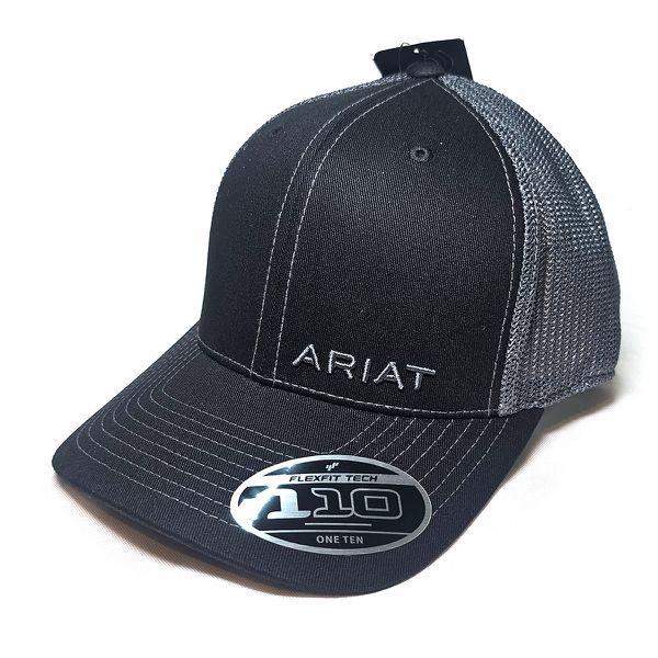 BONE ARIAT - Preto - Logo Cinza
