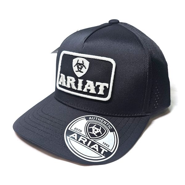 BONE ARIAT - Preto - Logo Branca